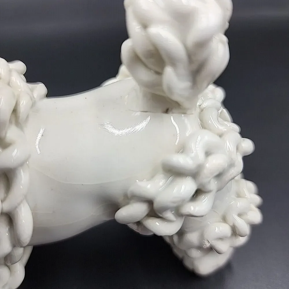 VTG Spaghetti Art French Female Poodle Dog Ceramic MCM Italy Anthropomorphic